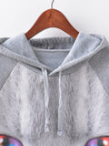 Cats Printed Hooded Sweatshirt