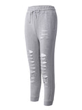 Cotton Breathable Casual Sport Ripped Pants